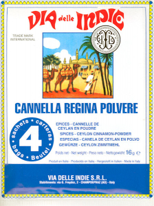 Via delle Indie Cannella Regina bustone 4 x 4 g.