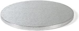 Decora Cake Board SILVER rotondo 28 cm. diam. altezza 1,2 cm