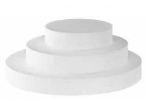 Decora Disco in polistirolo cm 10x 7,5 h set da 5 pezzi