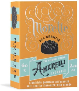 Amarelli Scatolette 60 g. MORETTE ALL'ARANCIA