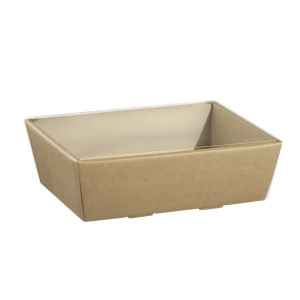 Cesto Vassoio Conico Avana 17x17x8 Con Coperchio