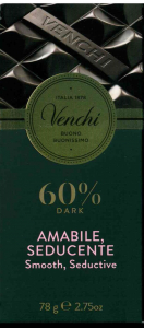 Venchi Tavoletta Cioccolato Fondente 60% Amabile Seducente  78 g.