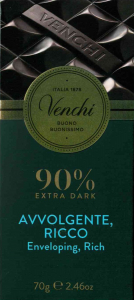 Venchi Tavoletta Cioccolato Fondente 90% Avvolgente Ricco 70 g.