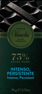 Venchi Tavoletta Cioccolato Fondente 75% Intensivo Persistente 78 g.