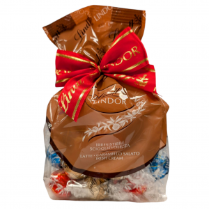 Lindt Cioccolatini Boules Lindor Assortiti Sacchetto 287 g. LATTE CARAMELLO SALATO IRISH CREAM