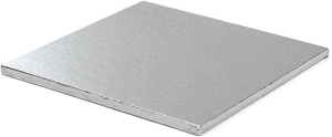 Decora Cake Board SILVER quadrato cm. 35x1,2h
