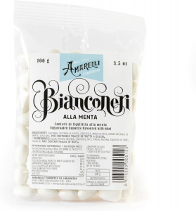 Amarelli Bianconeri alla Menta Sacchetto da 100 g.