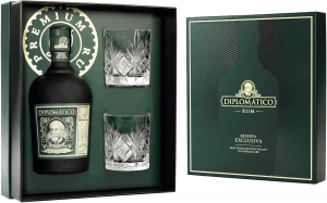 Diplomatico Rum Reserva Exclusiva 70 cl. 40 vol. Astuccio con 2 Bicchieri