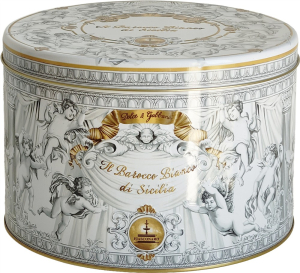 Fiasconaro Panettone Cioccolato Bianco Barocco Di Sicilia 1 kg. Latta Dolce&Gabbana